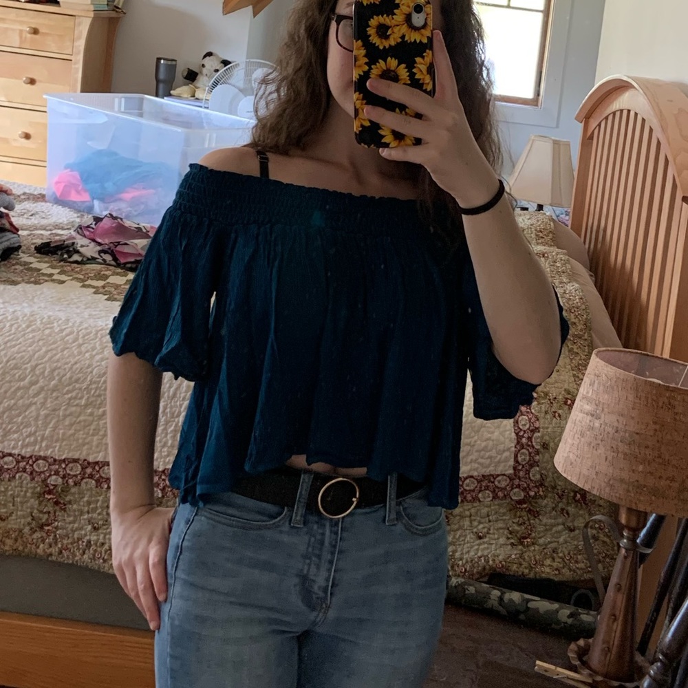 Flowy over the shoulder blouse